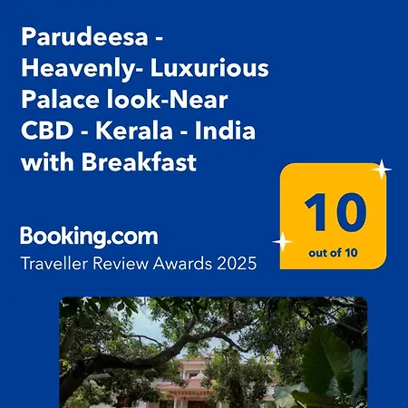 Parudeesa - Heavenly- Luxurious Palace Look-Near Cbd - Kerala - India With Breakfast Kaladi Exterior photo